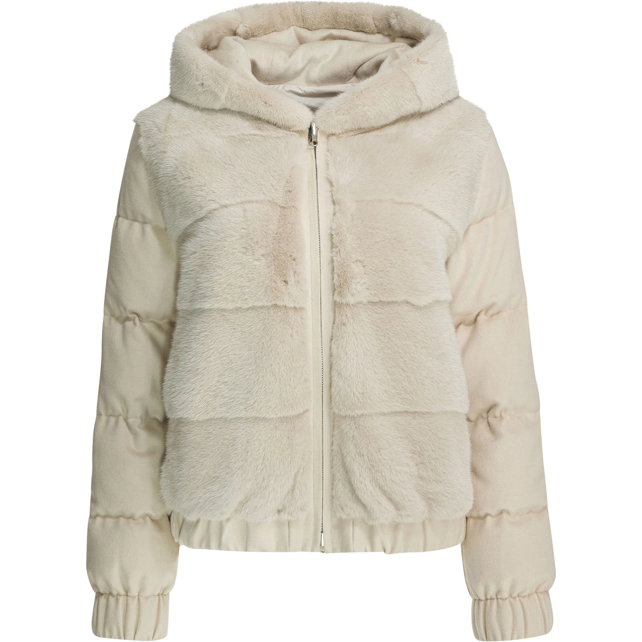 Reversible jacket in cashmere and silk