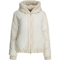 Reversible jacket in cashmere and silk