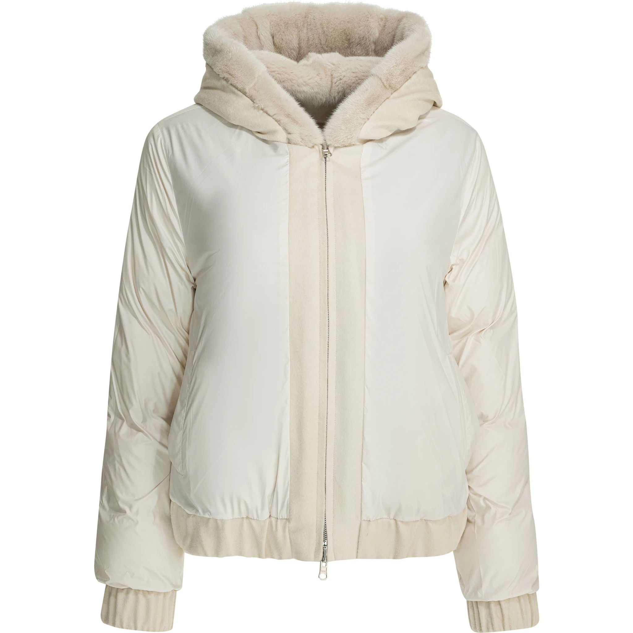 Reversible jacket in cashmere and silk