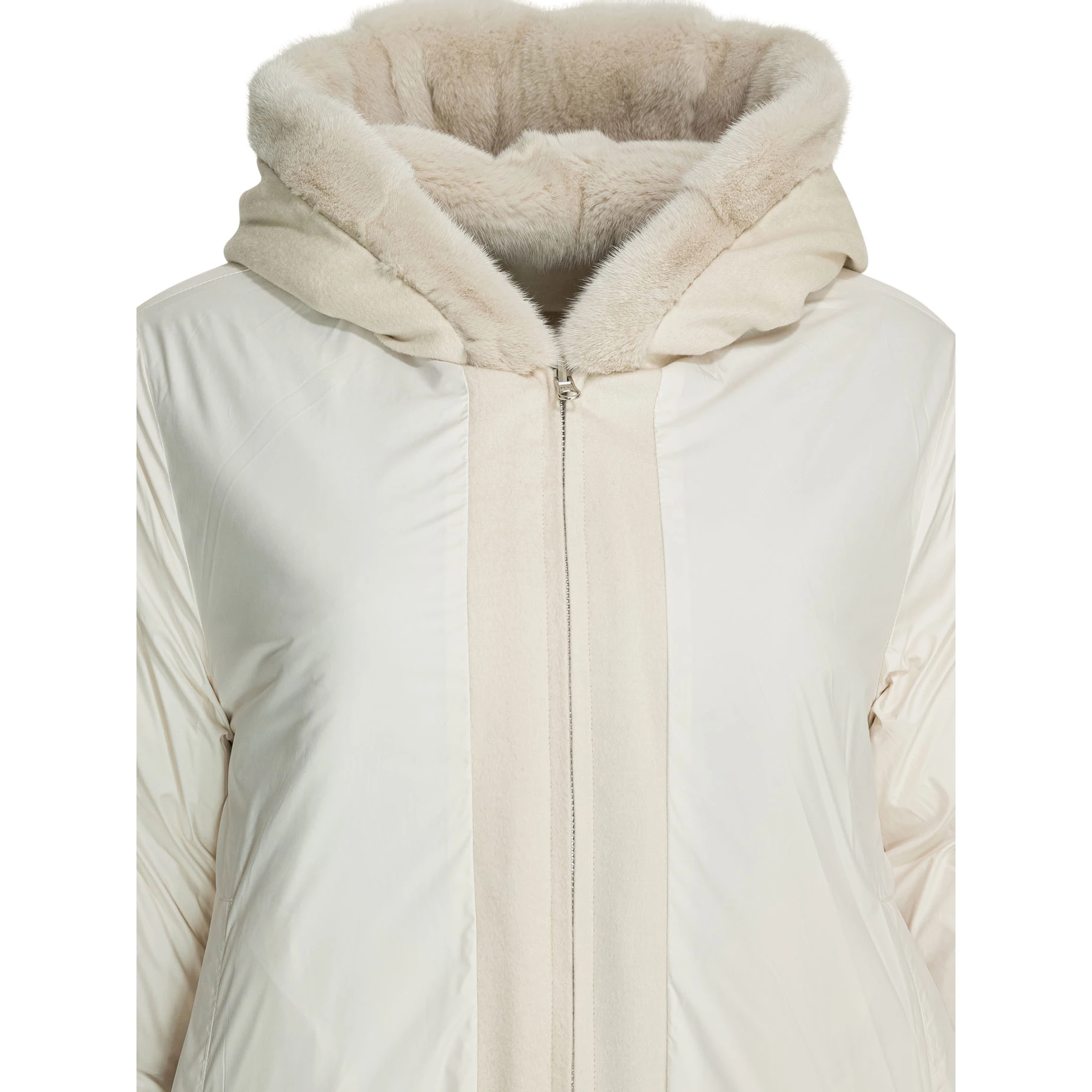 Reversible jacket in cashmere and silk