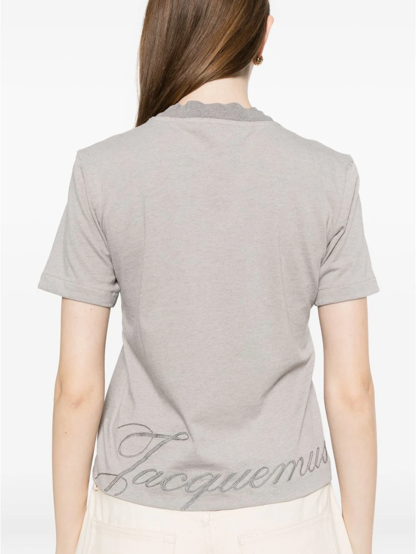 JACQUEMUS T-shirts and Polos Grey