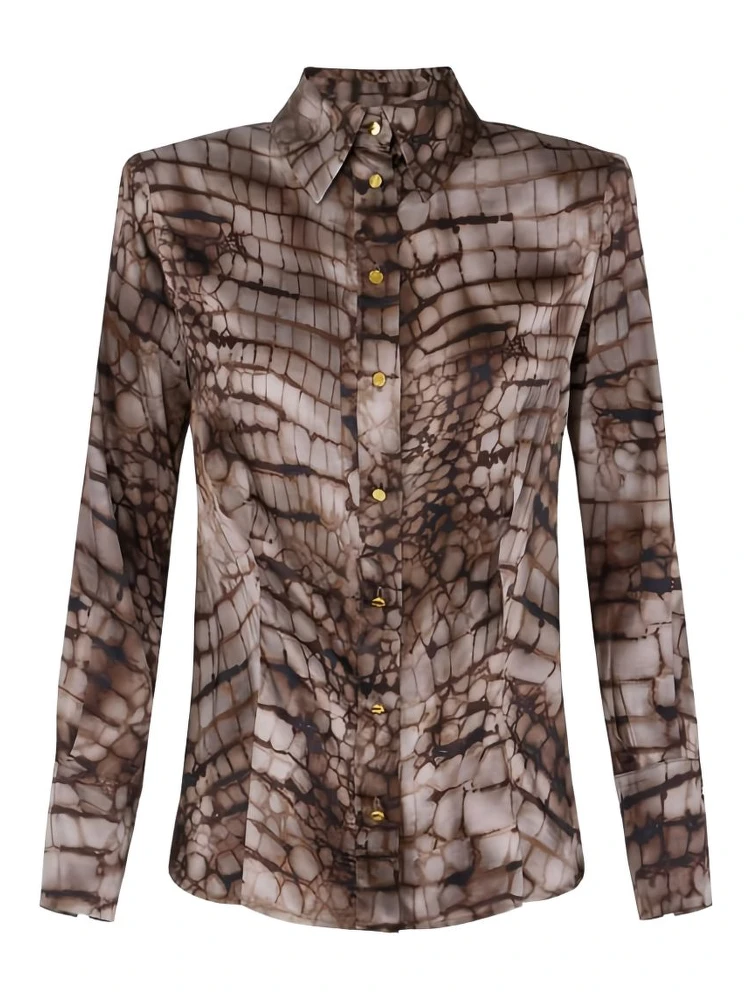 Elisabetta Franchi Shirts Brown