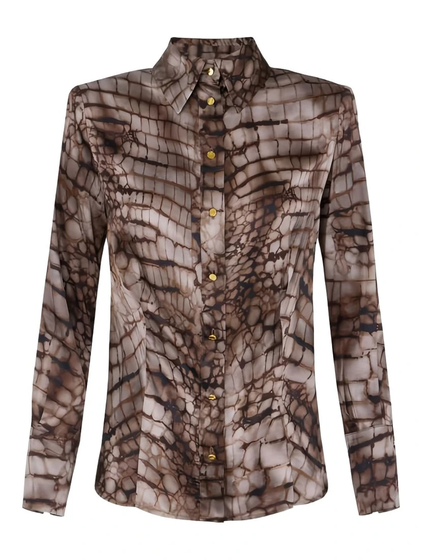 Elisabetta Franchi Shirts Brown