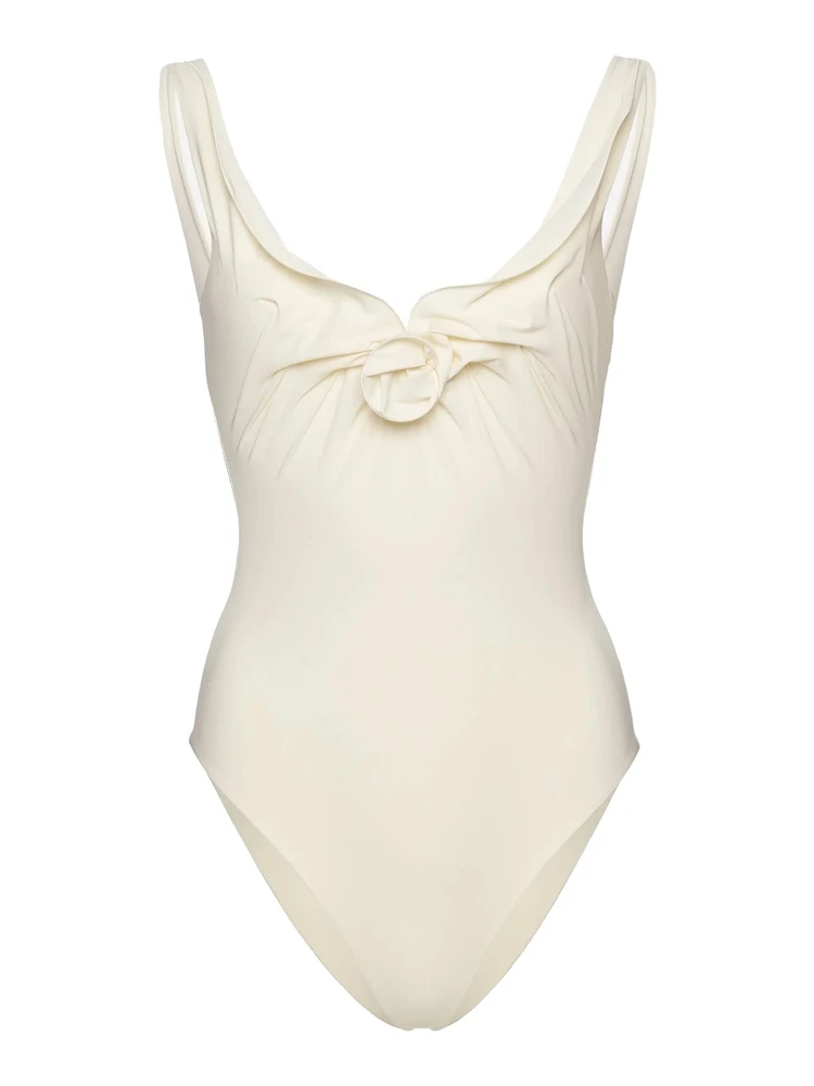 SWIMSUIT WITH FLOWER DETAIL