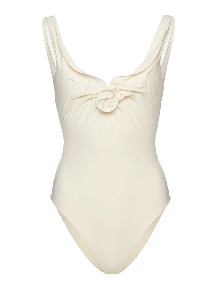 SWIMSUIT WITH FLOWER DETAIL