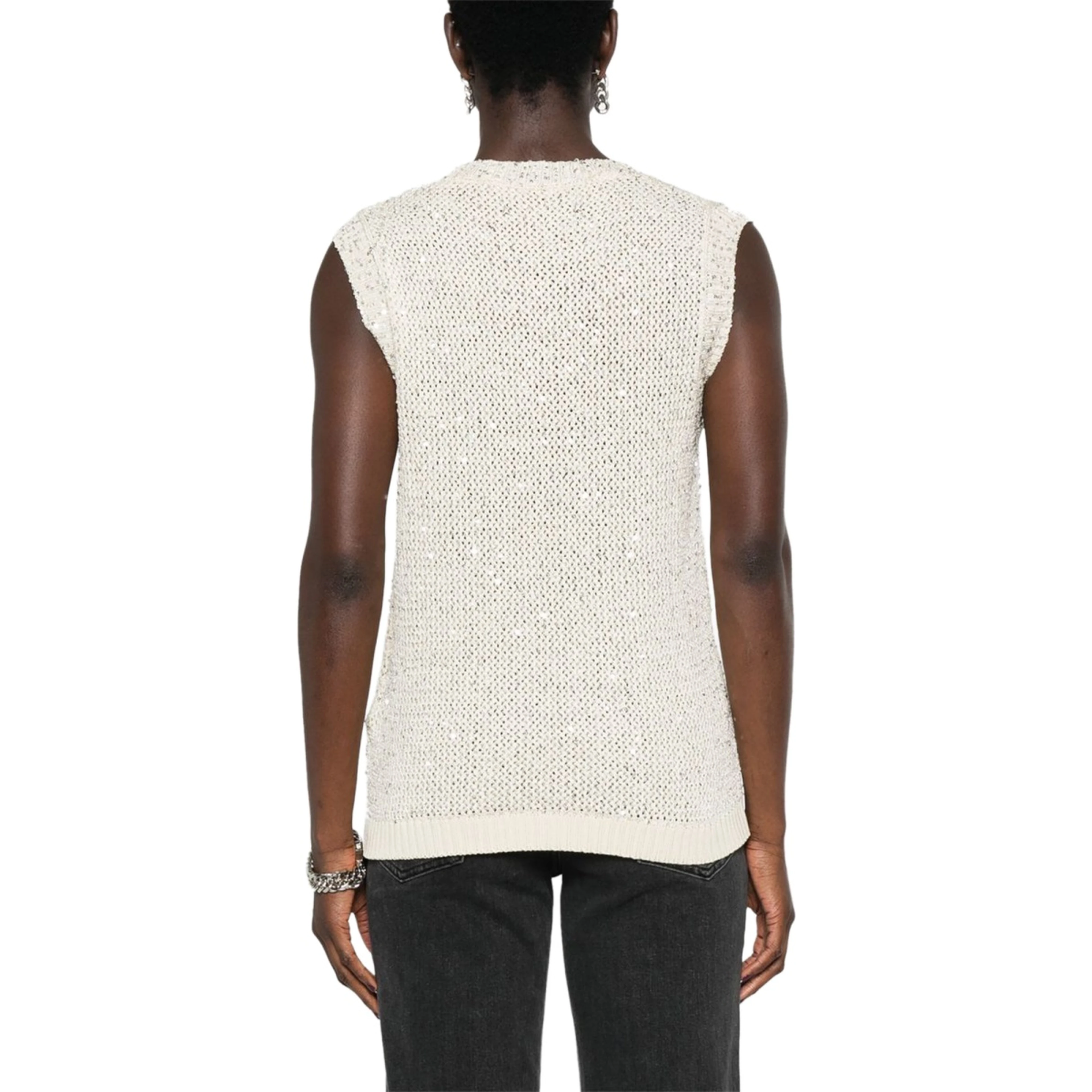 "MELYSSA" TOP WITH SEQUINS
