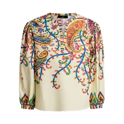 FLORAL PAISLEY PRINT BLOUSE
