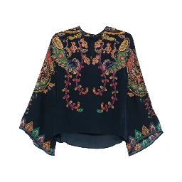 FLORAL PAISLEY PRINT BLOUSE