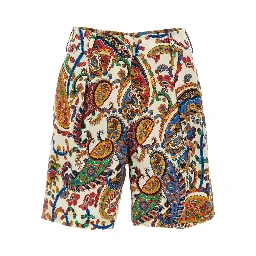 FLORAL PAISLEY PRINT SHORTS