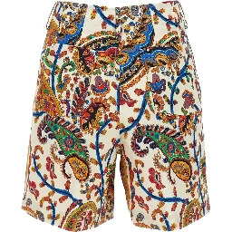 FLORAL PAISLEY PRINT SHORTS