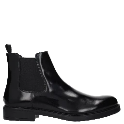 حذاء كاحل من الجلد الأسود