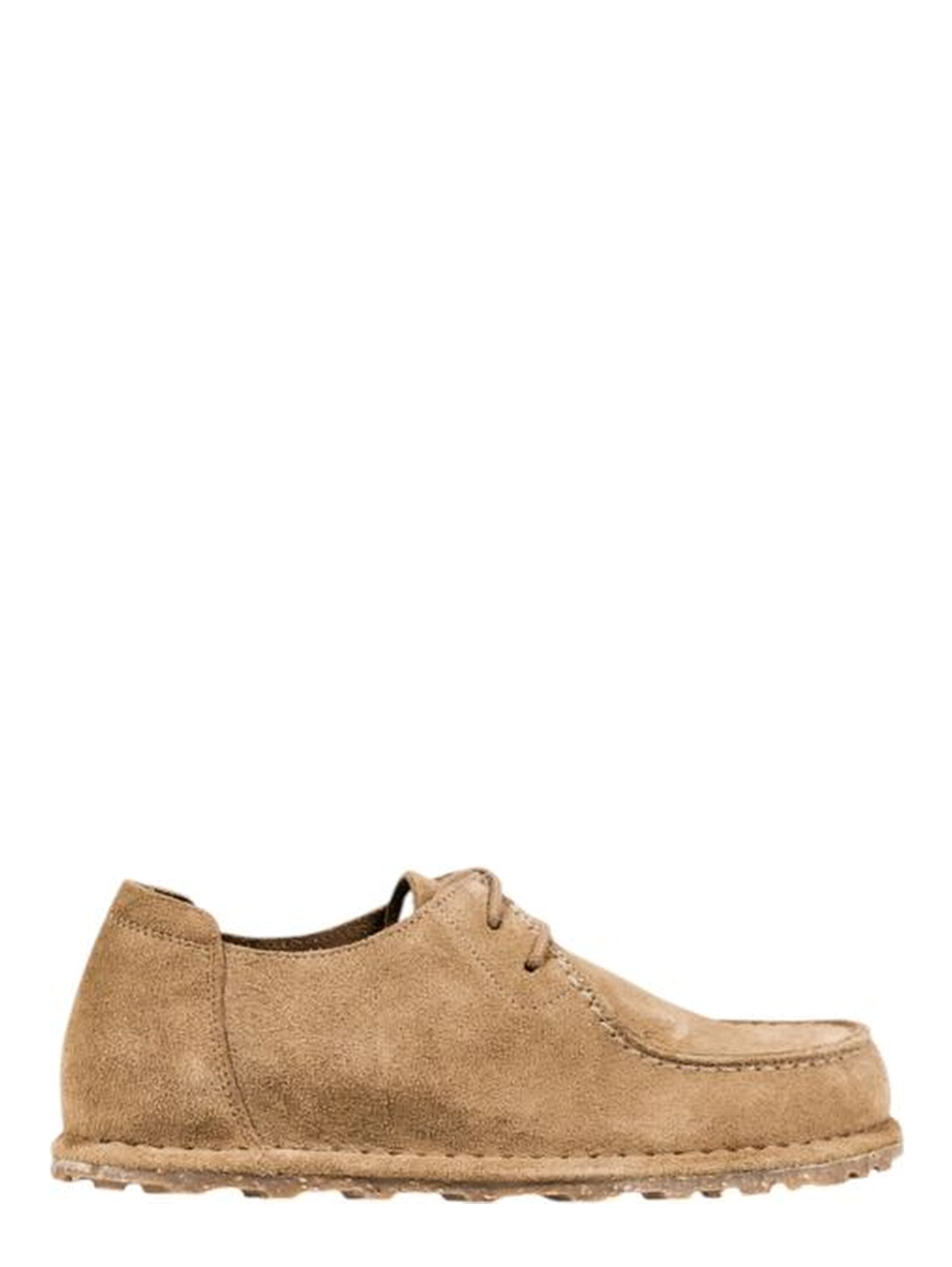 Gray Suede Leather Lace-Up Boots