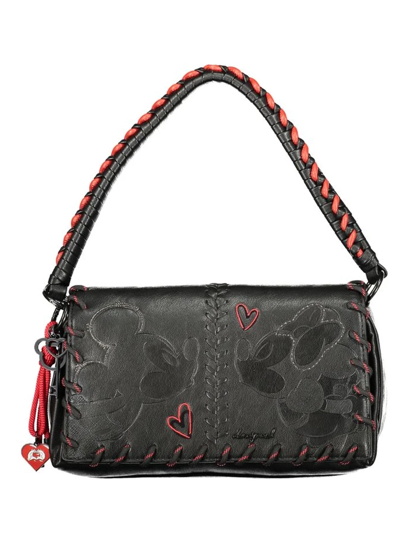Nero Polyurethane Women Handbag