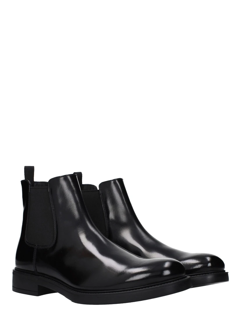 Black Leather Ankle Boots