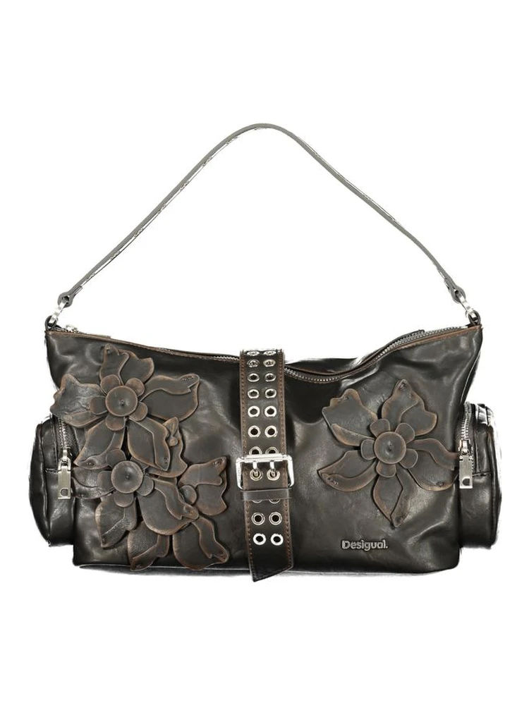 Marrone Polyurethane Women Handbag
