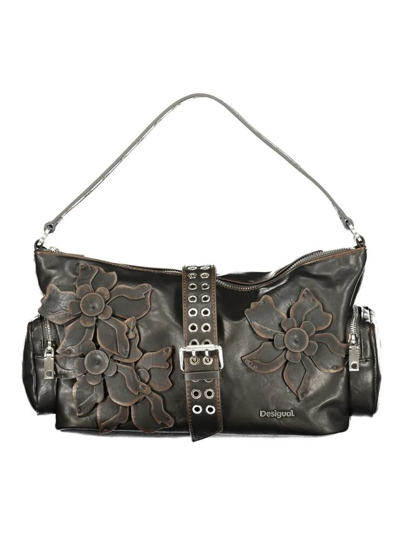 Marrone Polyurethane Women Handbag
