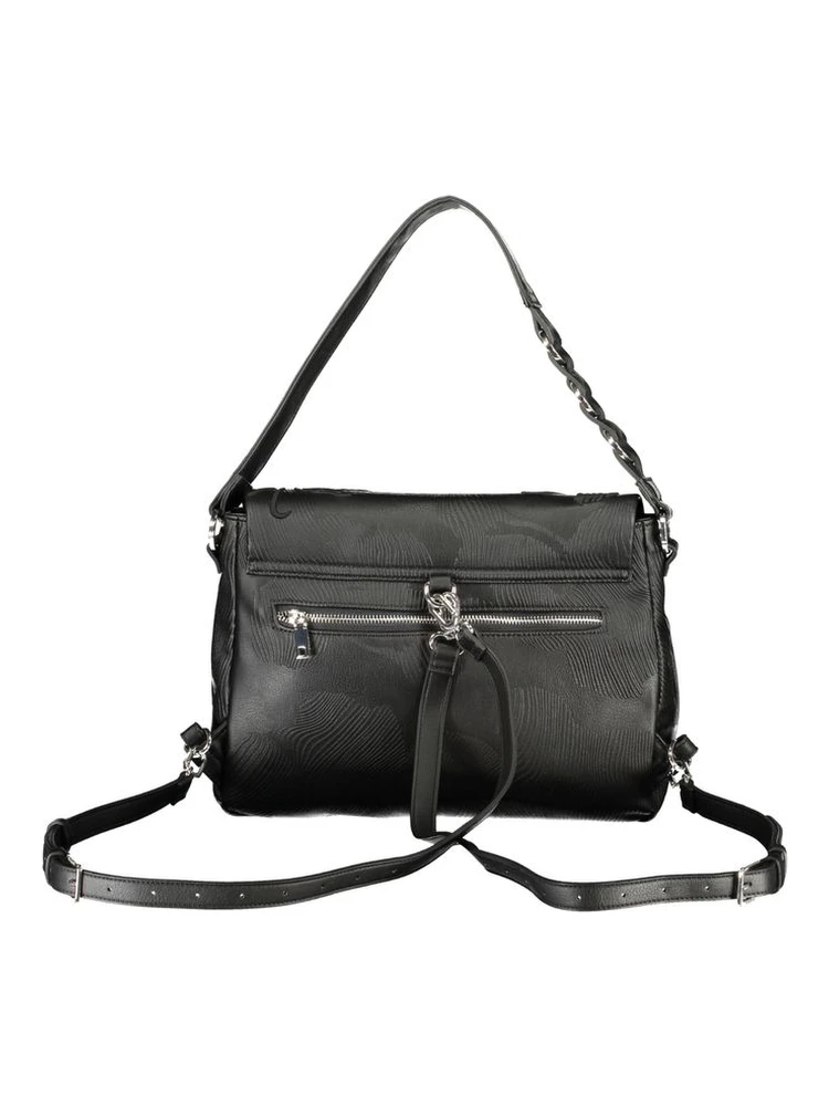 Black Polyurethane Women Backpack alternative