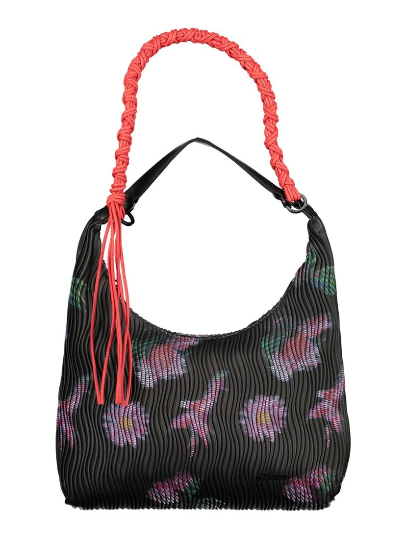 Nero Polyurethane Women Handbag