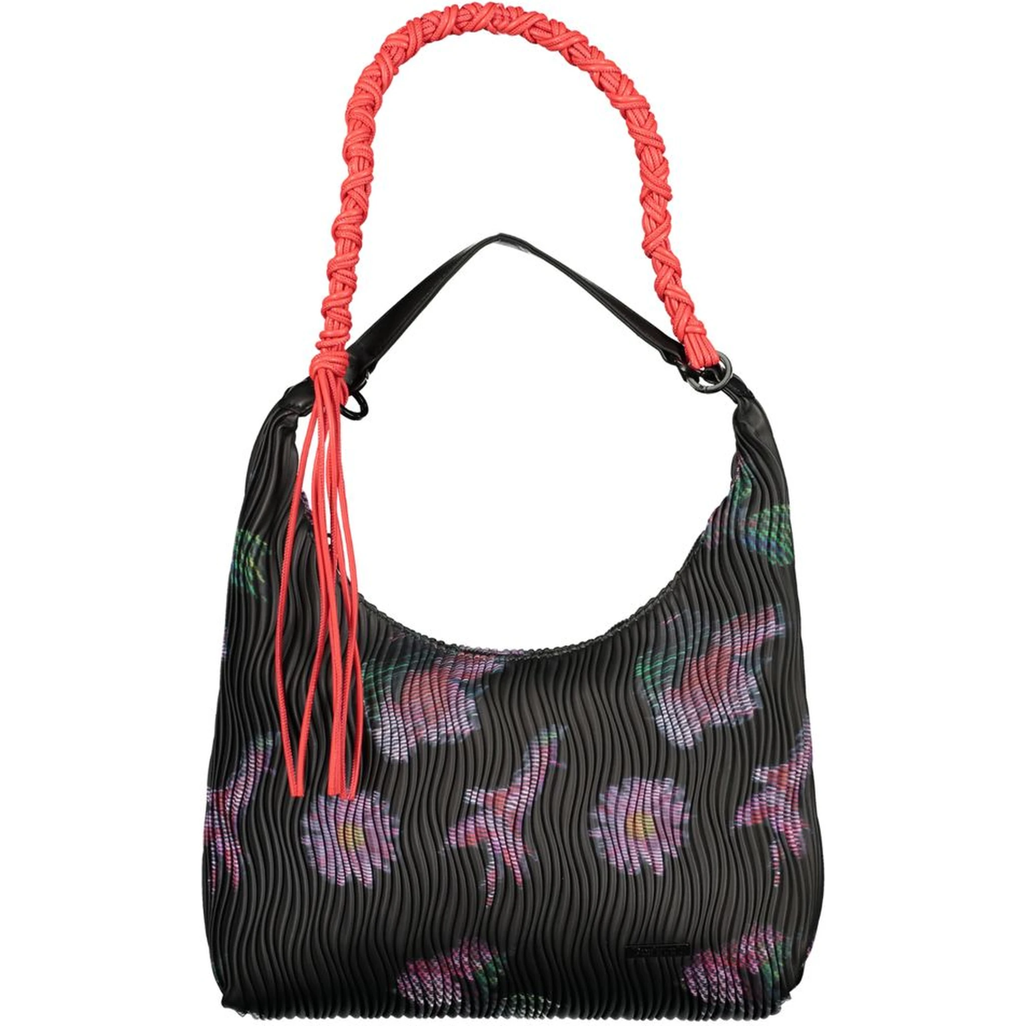 Nero Polyurethane Women Handbag