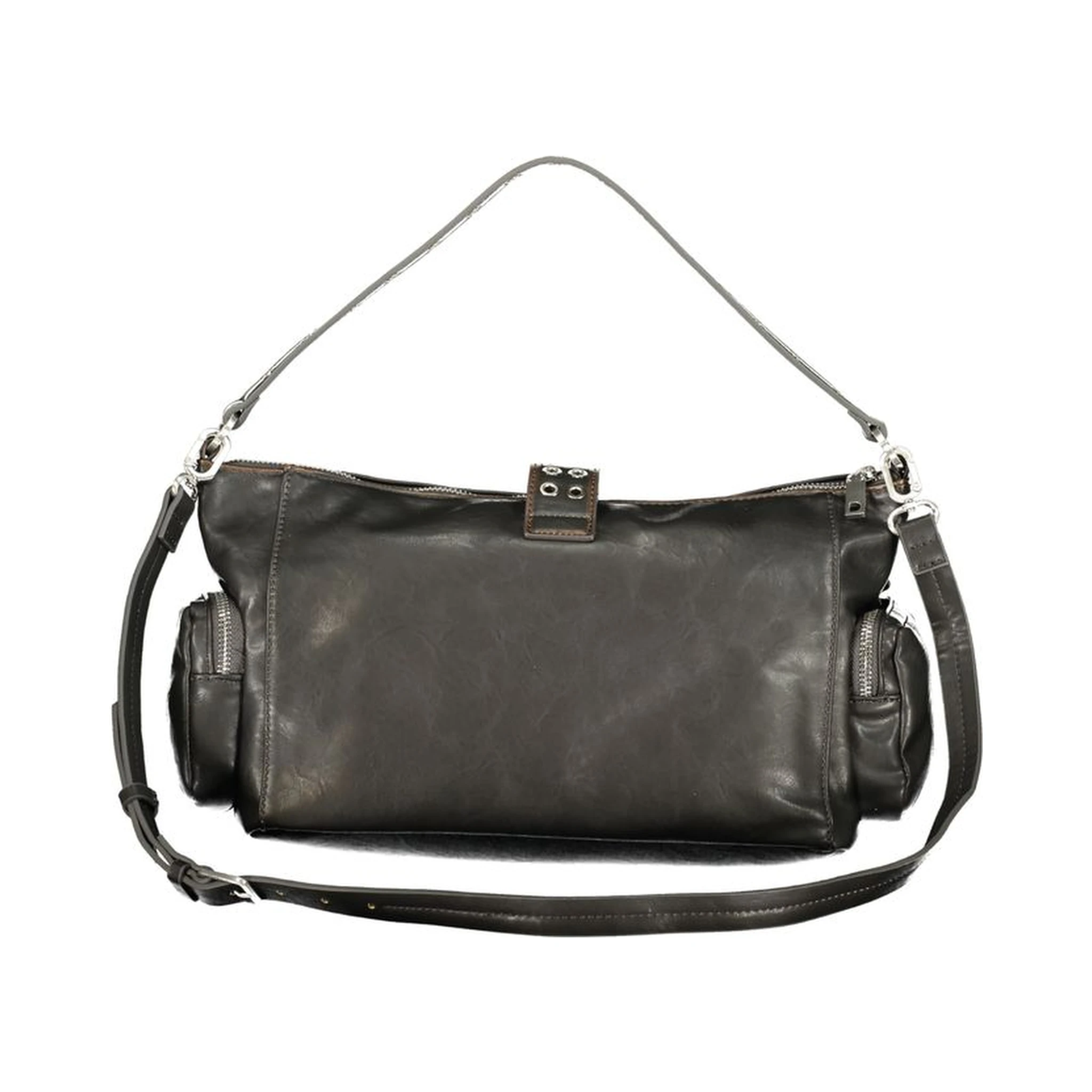 Marrone Polyurethane Women Handbag