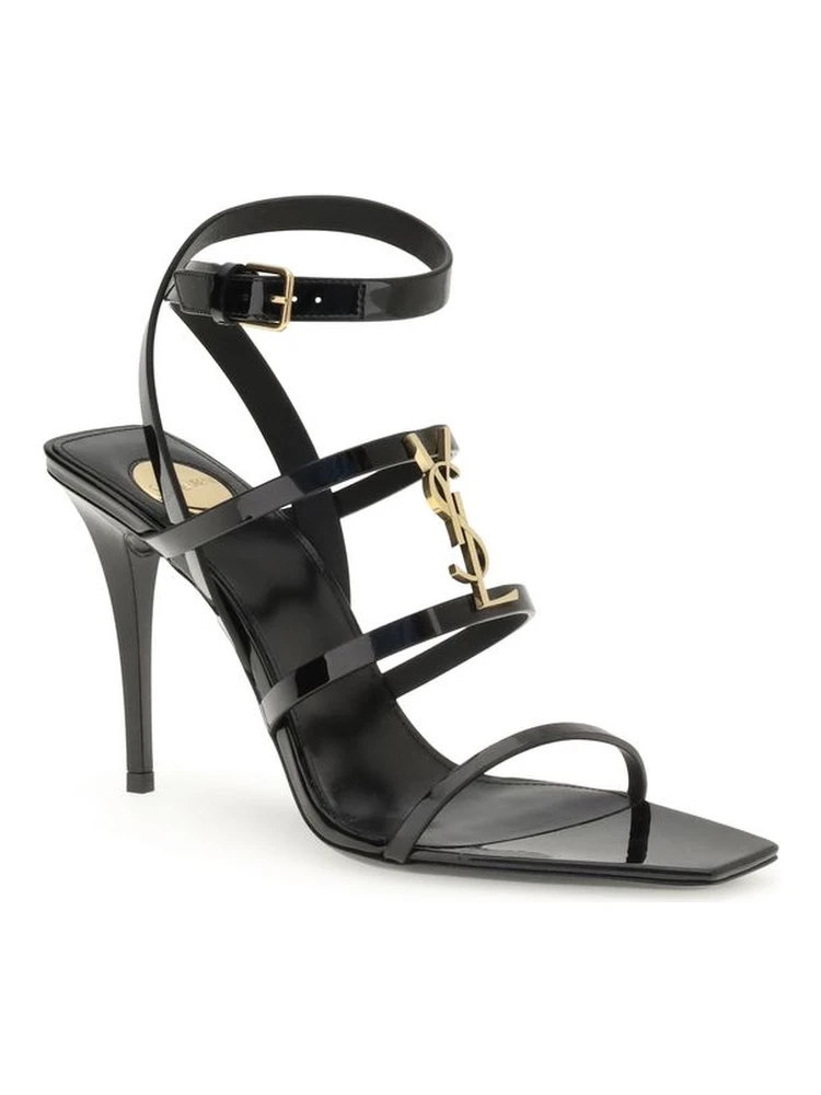 Black Calf Leather Bos Taurus Stiletto Heel Sandals alternative