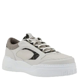 حذاء رياضي منخفض من جلد العجل الأبيض من بوس توروس