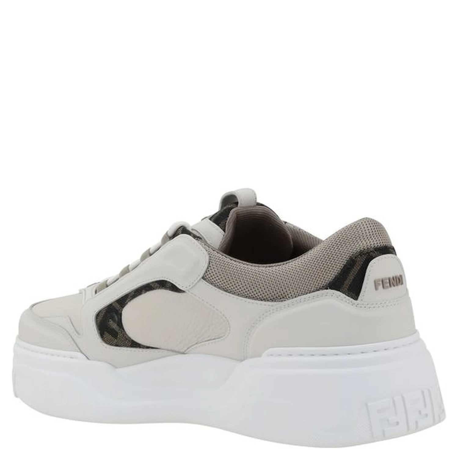White Calf Leather Bos Taurus Low Top Sneakers