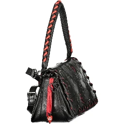 Nero Polyurethane Women Handbag