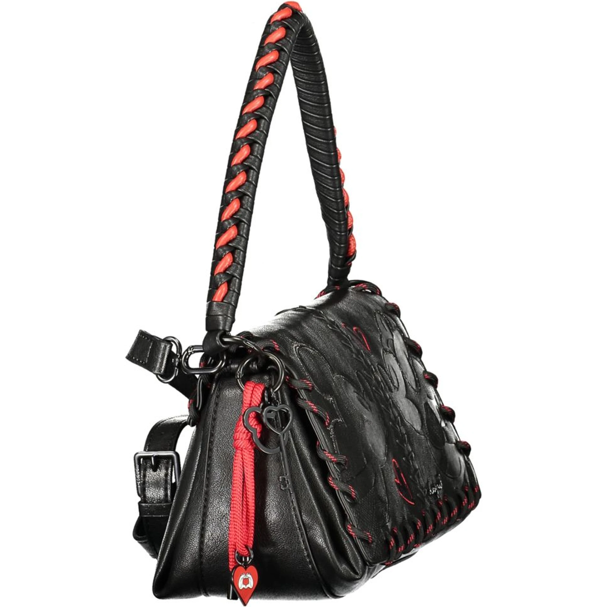 Nero Polyurethane Women Handbag