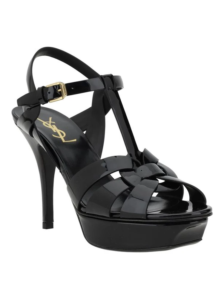 Black Calf Leather Bos Taurus Stiletto Heel Sandals alternative