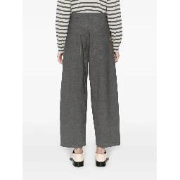 Gray Wool Casual Pants