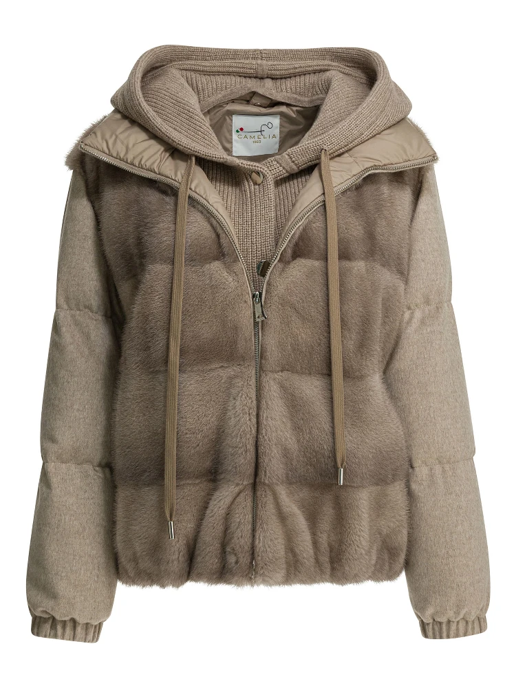 Hoodie jacket in cashmere