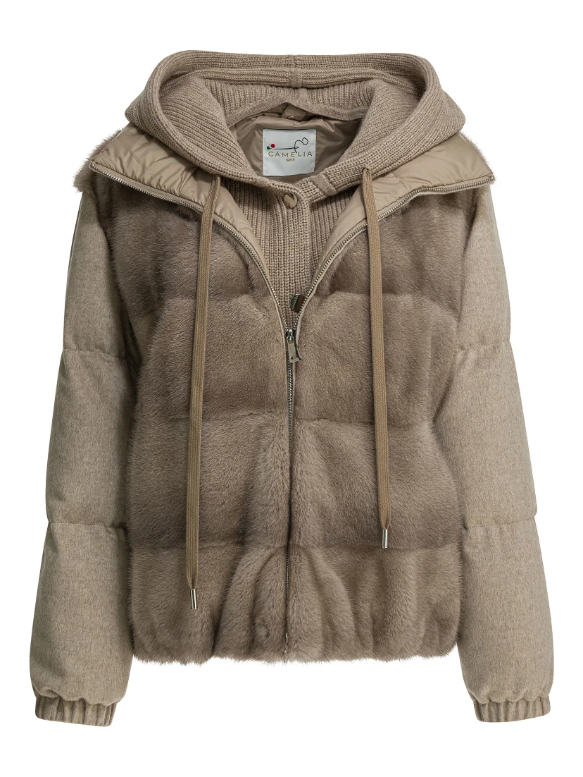 Hoodie jacket in cashmere