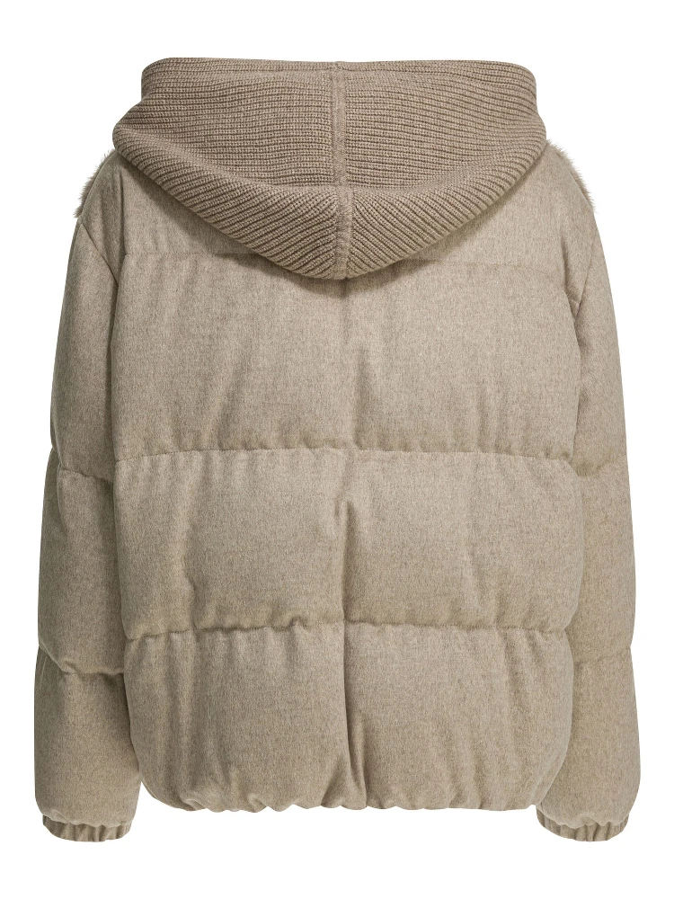 Hoodie jacket in cashmere alternative