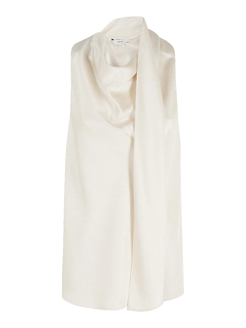 FLUID SATIN SCARF TOP