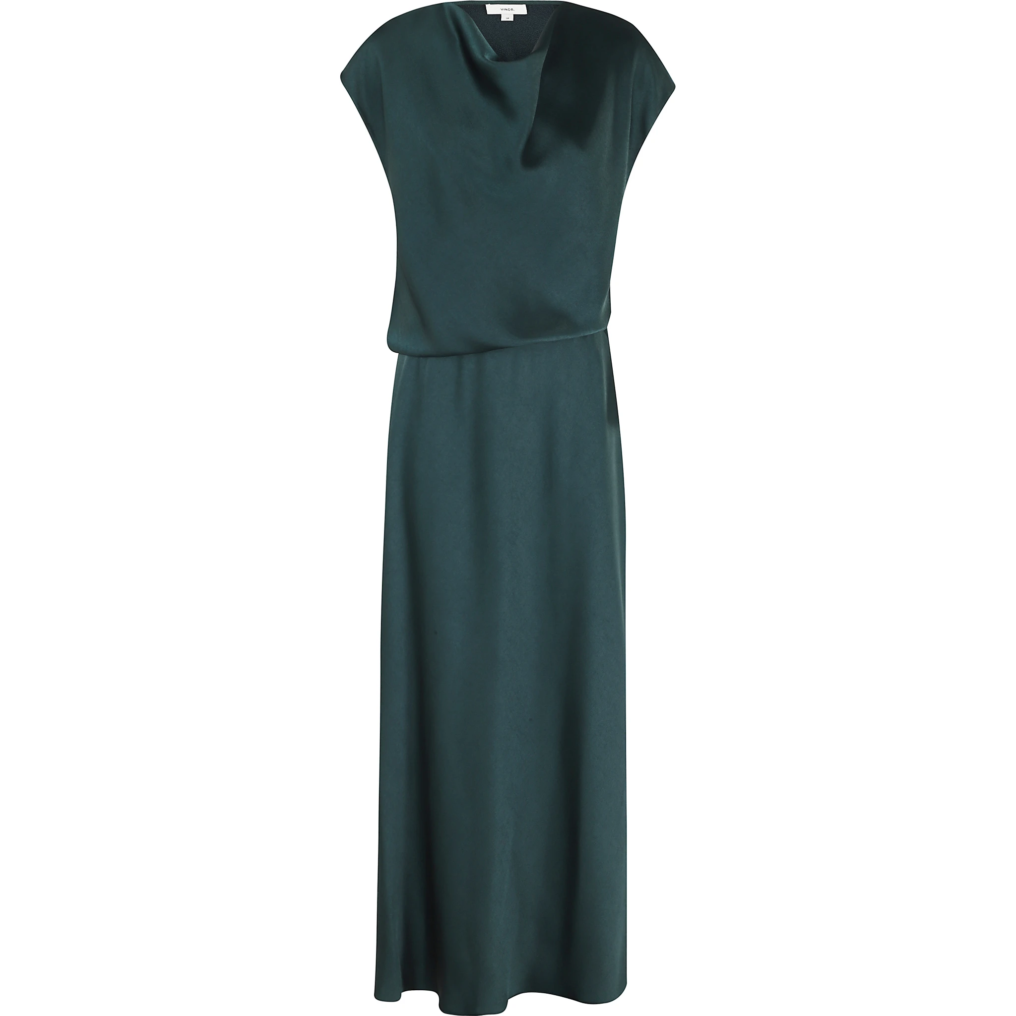 DRAPED COWL CAP SLV DRESS