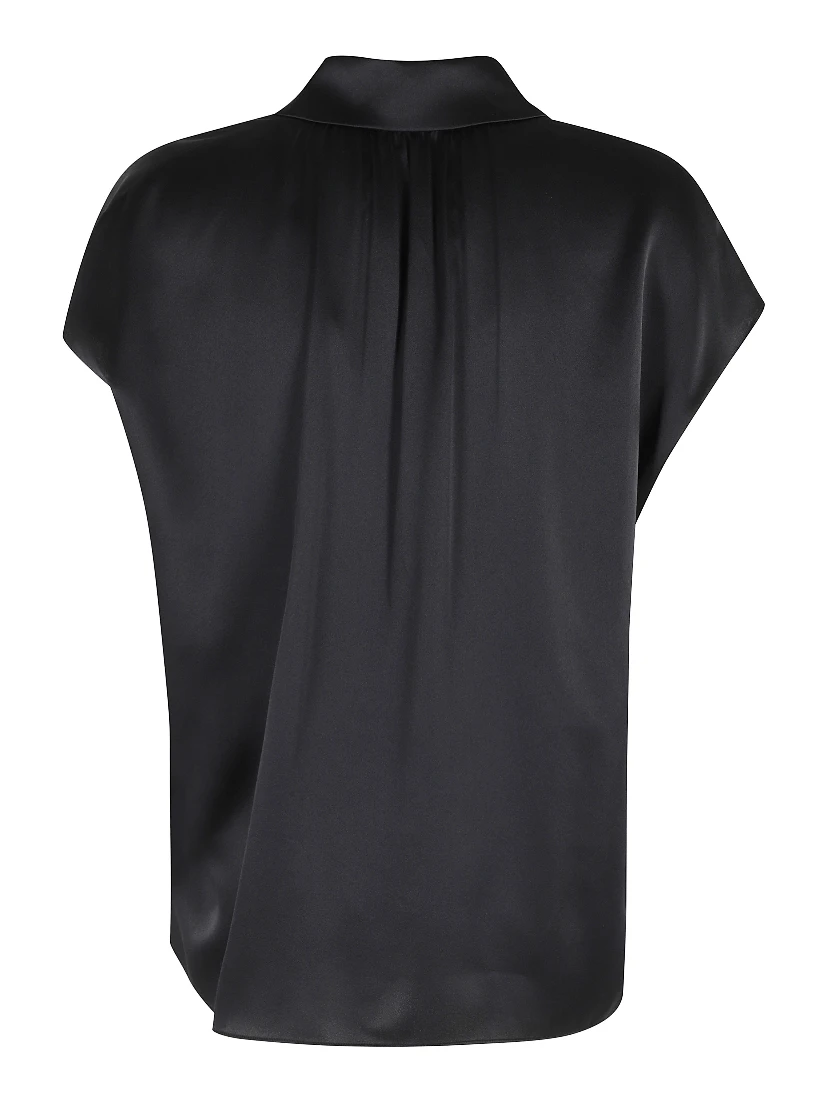 CAP SLV RUCHED BK BLOUSE