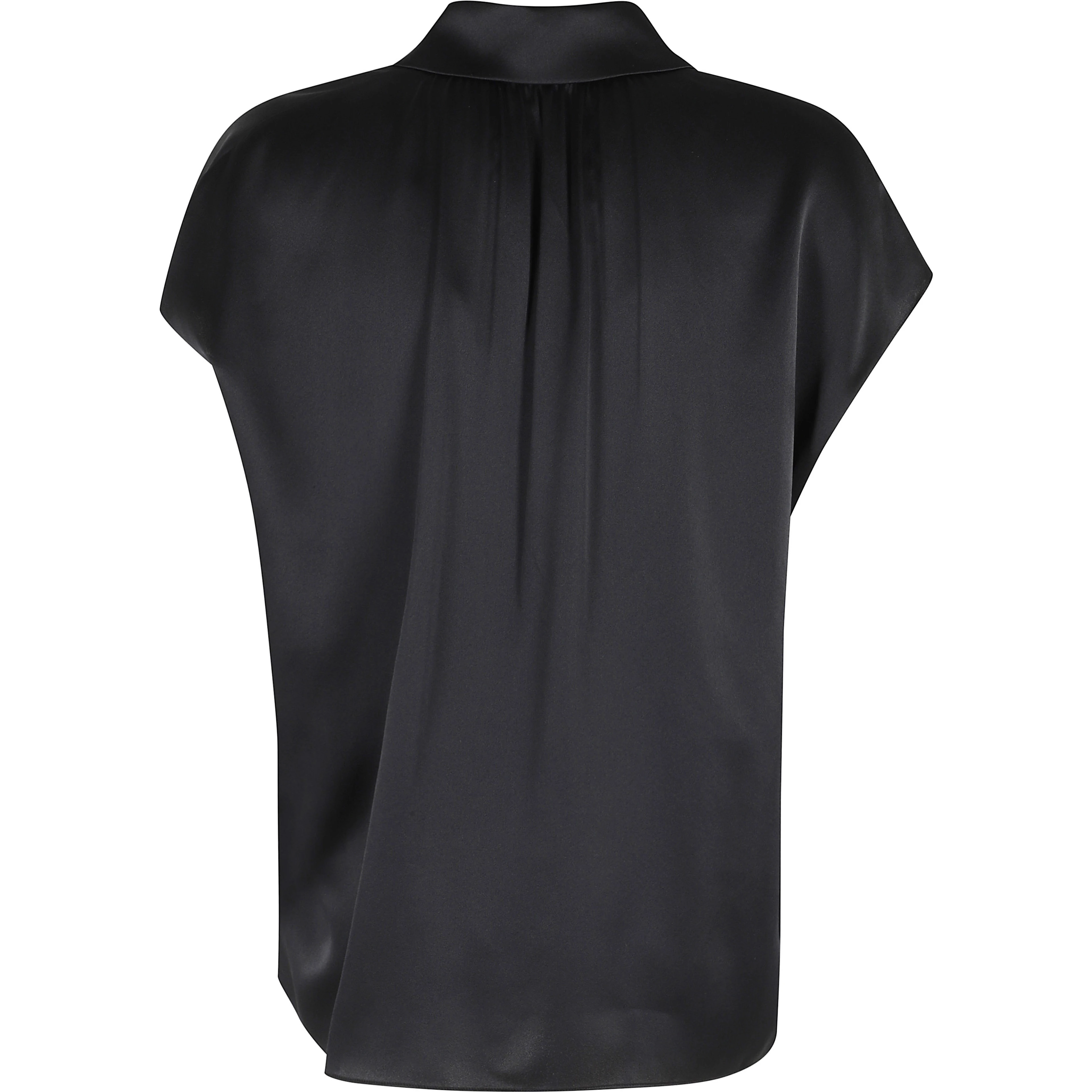 CAP SLV RUCHED BK BLOUSE
