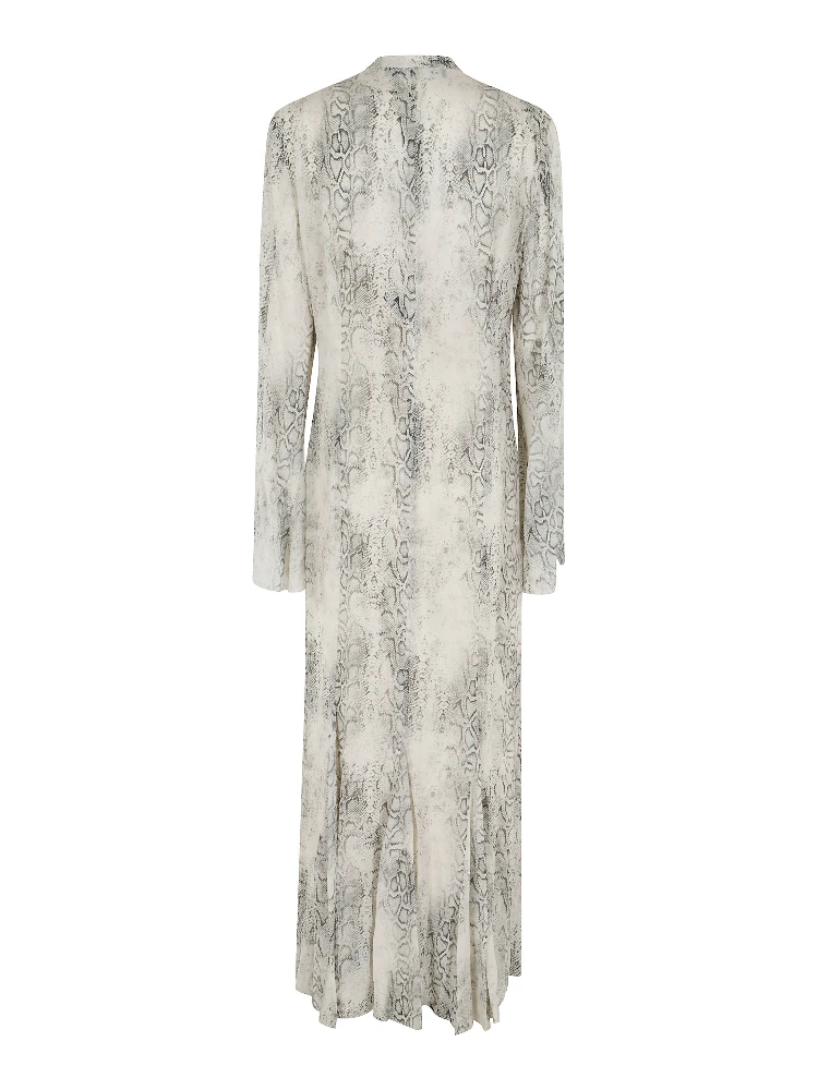 ABITO LUNGO CON LACCI IN GEORGETTE STAMPA PITONE alternative