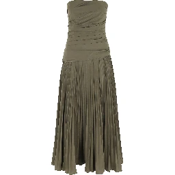 ARIE STRAPLESS BUSTIER MIDI DRESS