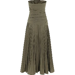 ARIE STRAPLESS BUSTIER MIDI DRESS