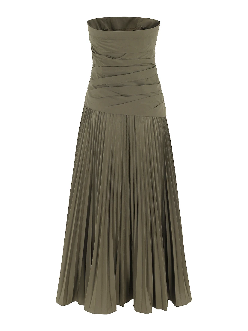 ARIE STRAPLESS BUSTIER MIDI DRESS