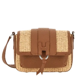 FLAP BAG RAFFIA