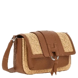 FLAP BAG RAFFIA