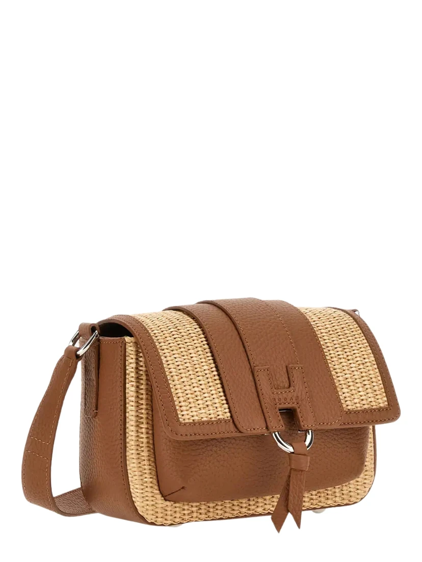 FLAP BAG RAFFIA