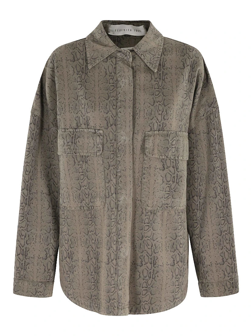 GIACCA CAMICIA DENIM PITONATO