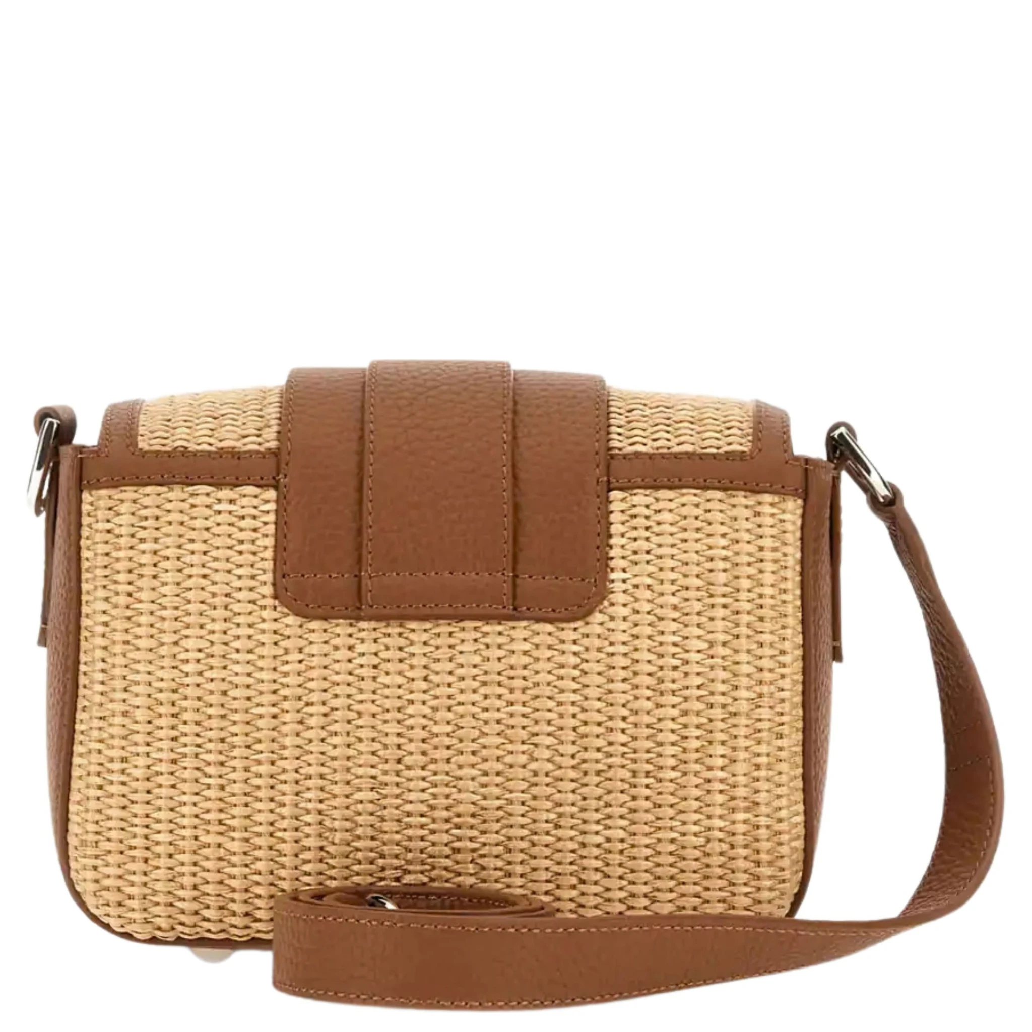 FLAP BAG RAFFIA