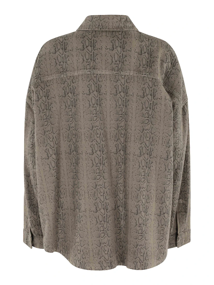 GIACCA CAMICIA DENIM PITONATO