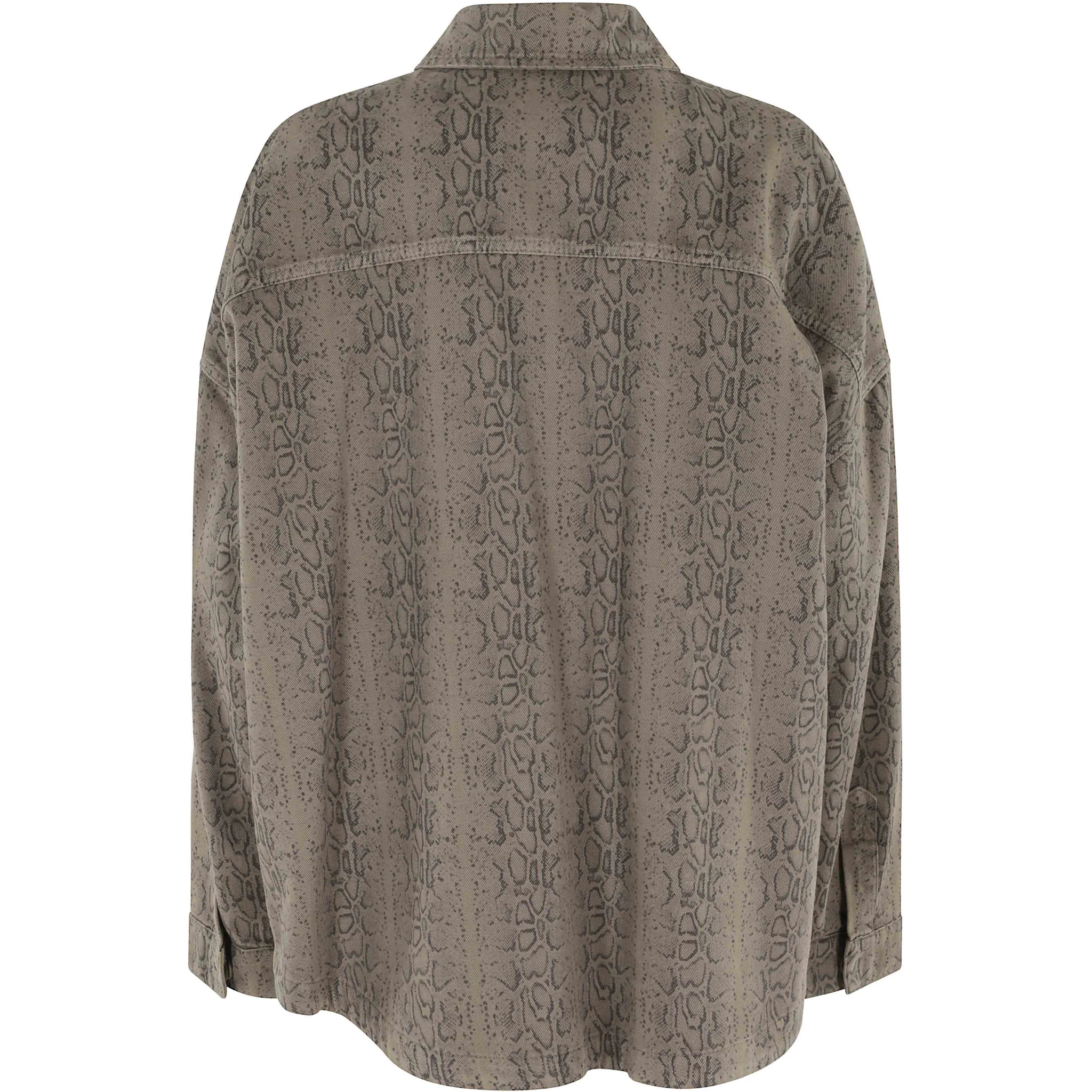 GIACCA CAMICIA DENIM PITONATO