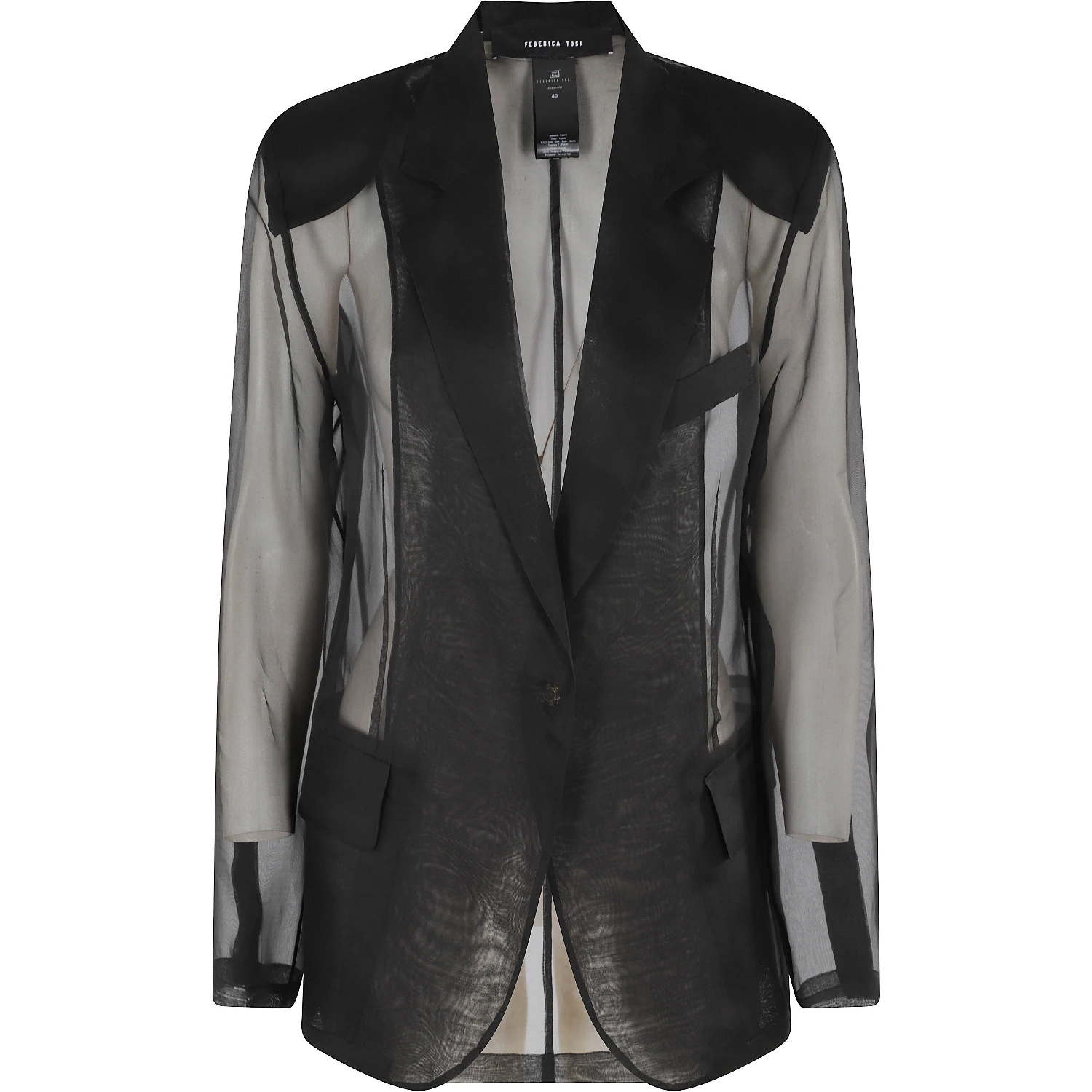 BLAZER IN ORGANZA DI SETA